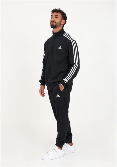 Tuta nera  da uomo Basic 3Stripes in Fleece ADIDAS PERFORMANCE | IJ6067.